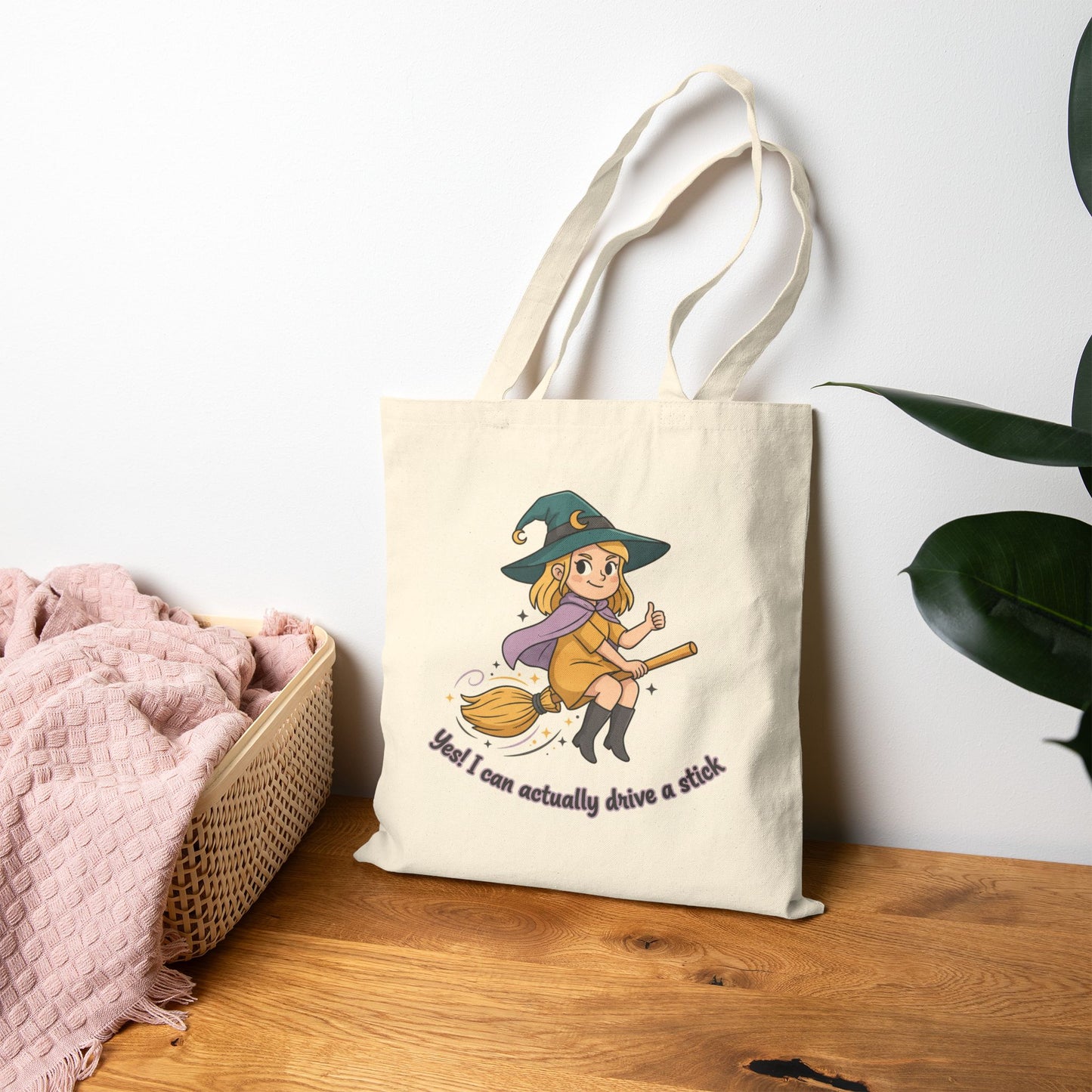 Tote Bag Blonde Stick Driver Cotton Canvas