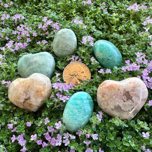 Ocean Mix Heart/Stone Set of 2