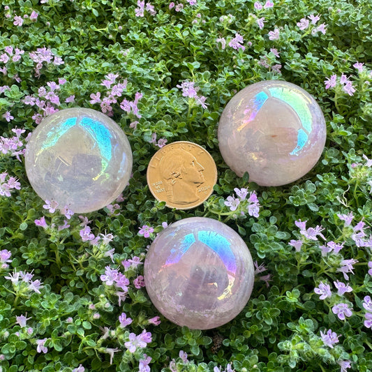Sphere - Aura Rose Quartz