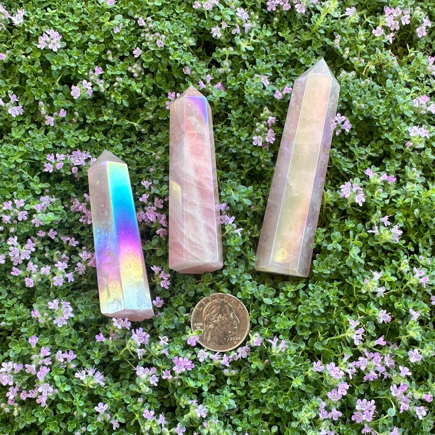 Aura Rose Quartz Tower