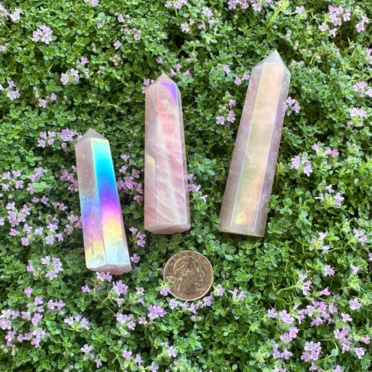 Aura Rose Quartz Tower