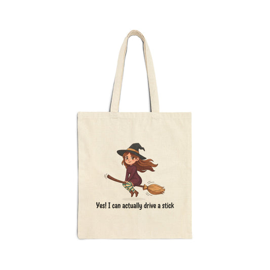 Tote Bag Brunette Stick Driver Cotton Canvas