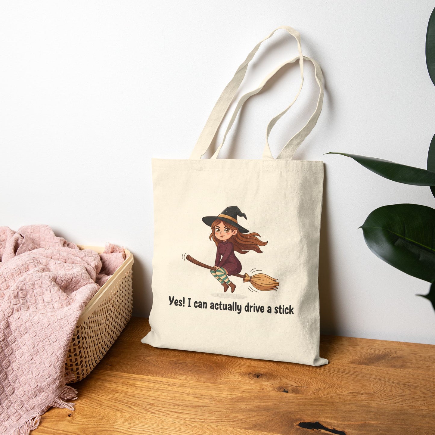 Tote Bag Brunette Stick Driver Cotton Canvas
