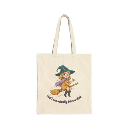 Blonde Stick Driver Cotton Canvas Tote Bag
