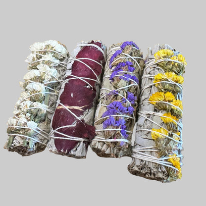 Sage Bundle with Flowers