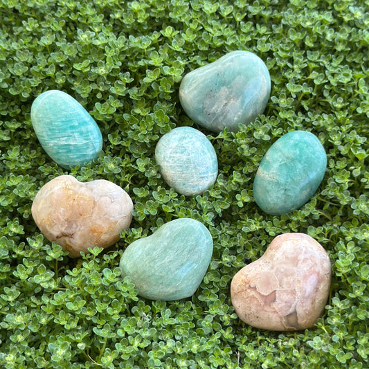 Ocean Mix Heart/Stone Set of 2