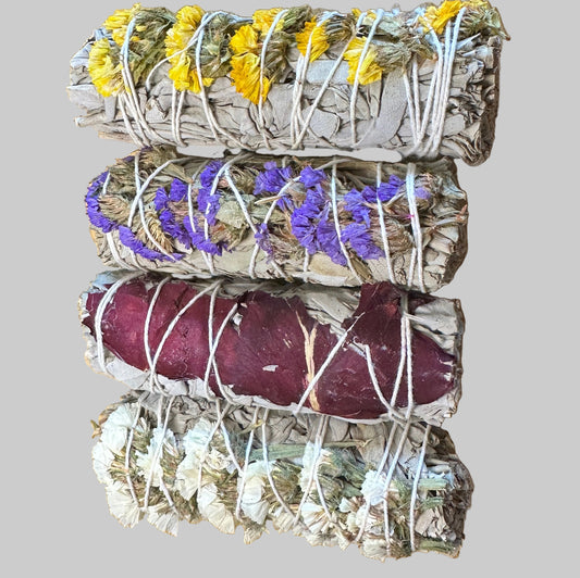 Sage Bundle with Flowers